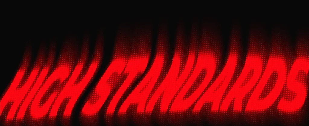 HIGH STANDARDS banner