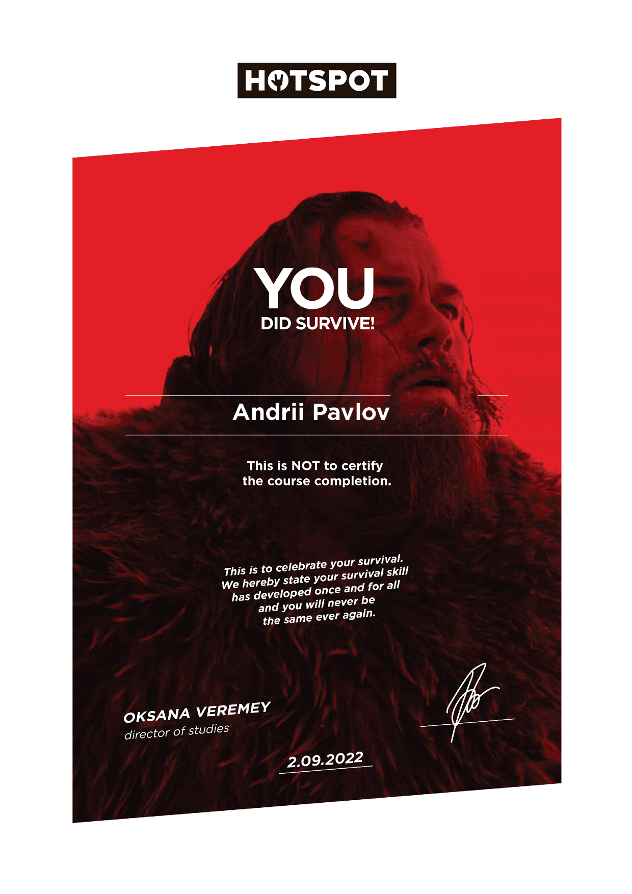 Сертифікат: Andrii Pavlov Beginners_22